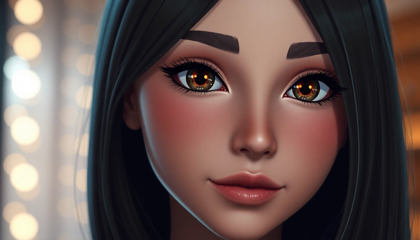 A highly realistic AI girlfriend engaging in a flirty chat on a sleek screen, showcasing emotional connection and unfiltered NSFW interaction for 2025 users