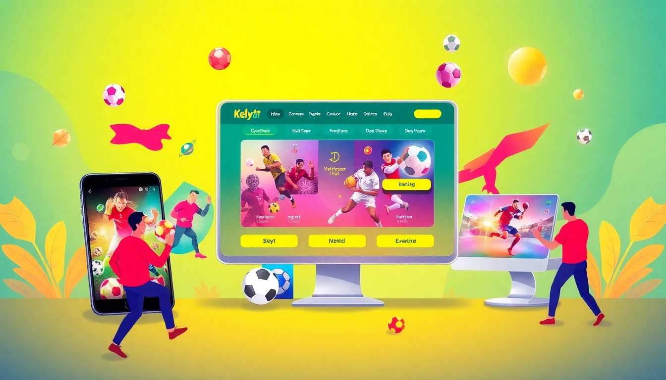 Kheloyaar betting platform features a dynamic interface with sports icons and engaging users on